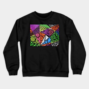 Abstract Fluoro Geometric 1 Crewneck Sweatshirt